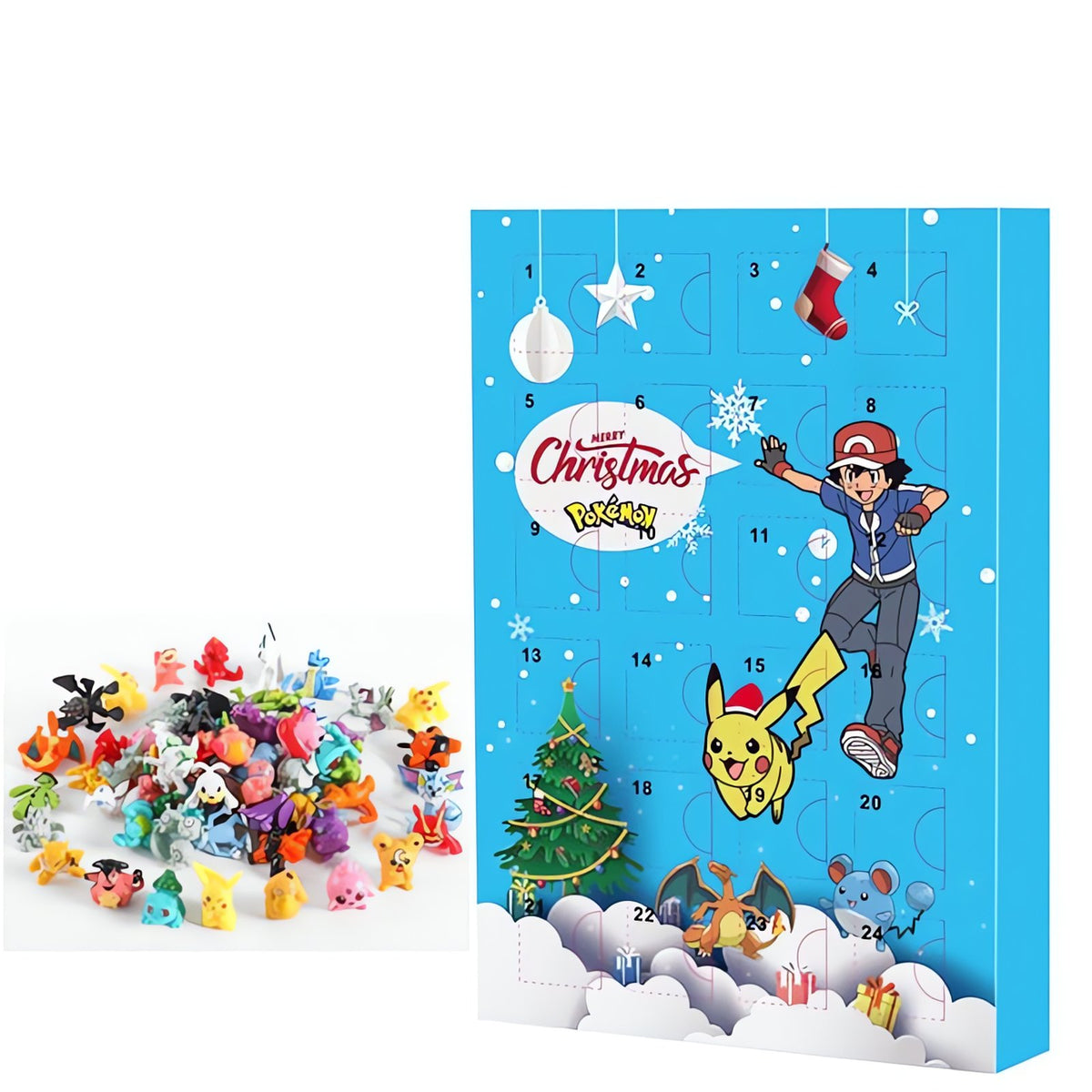 Pokémon advent calendar with 24 figures – Blue