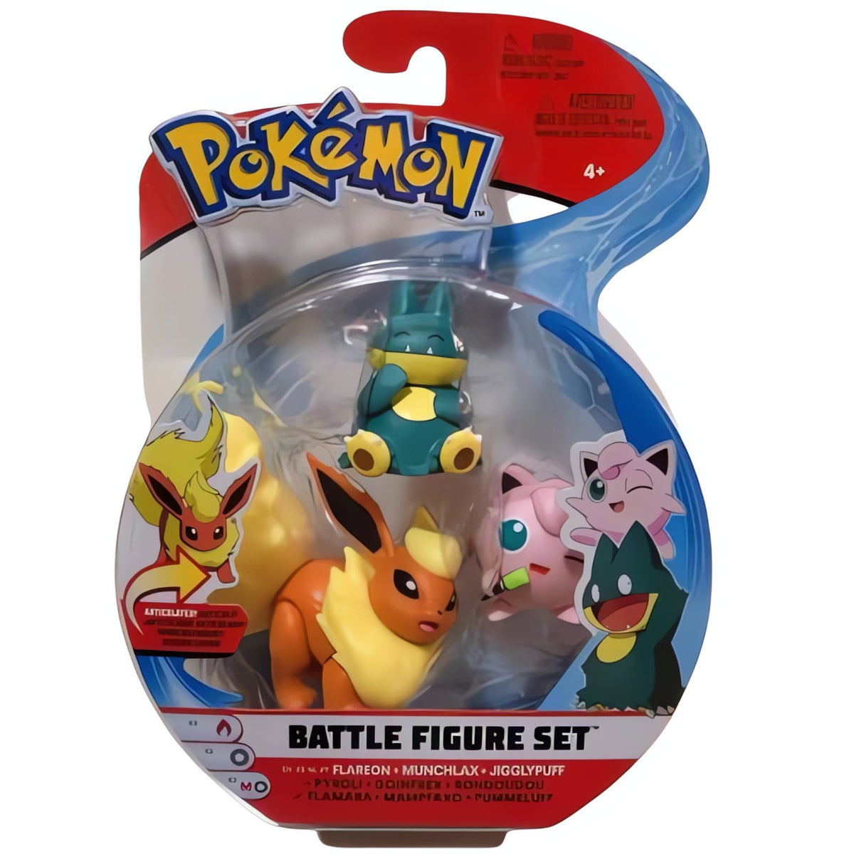 Pokémon battle figures in various designs – Flareon Jigglypuff Munchlax
