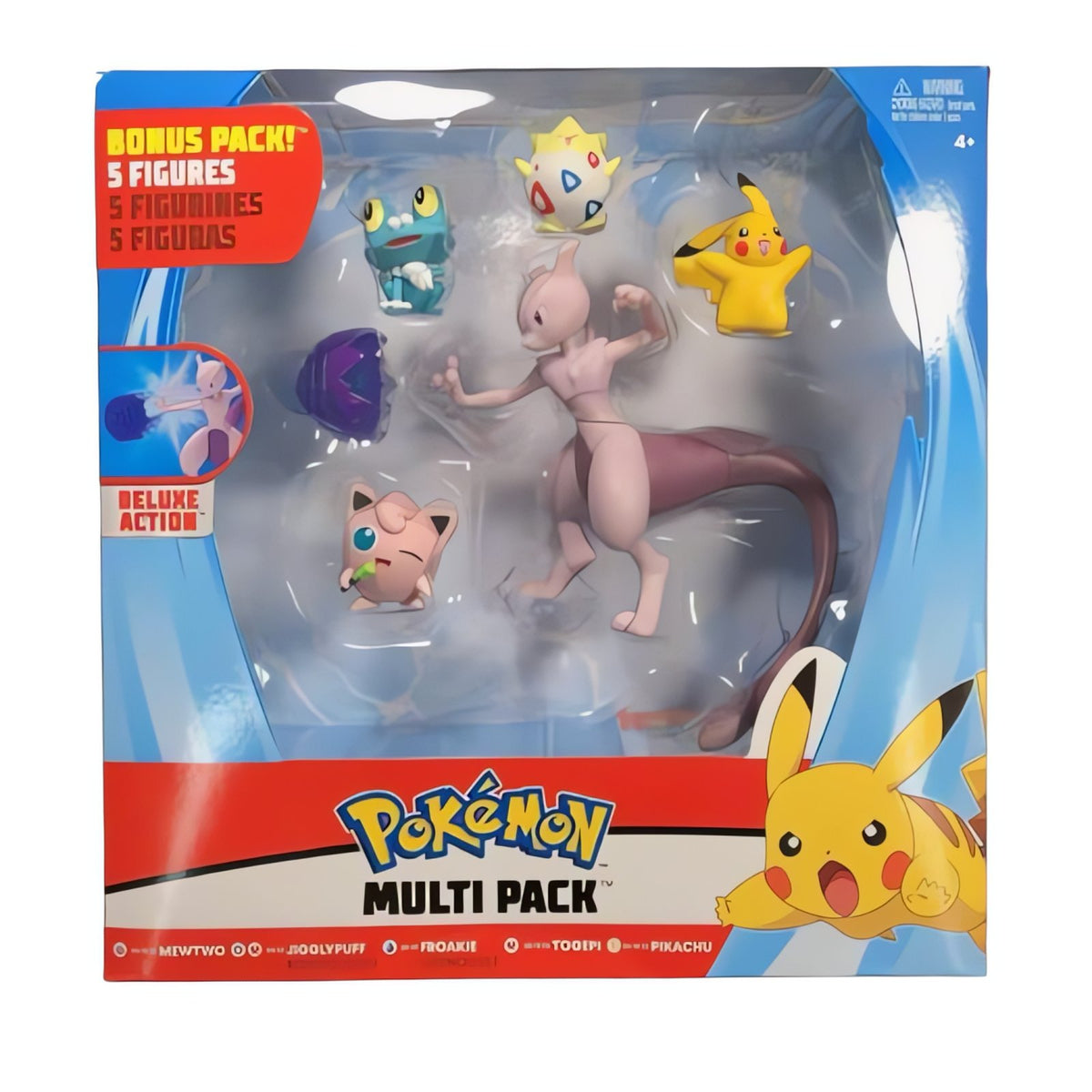 Pokémon battle figures in various designs – Mewtwo Jigglypuff Pikachu Froakie Togepi