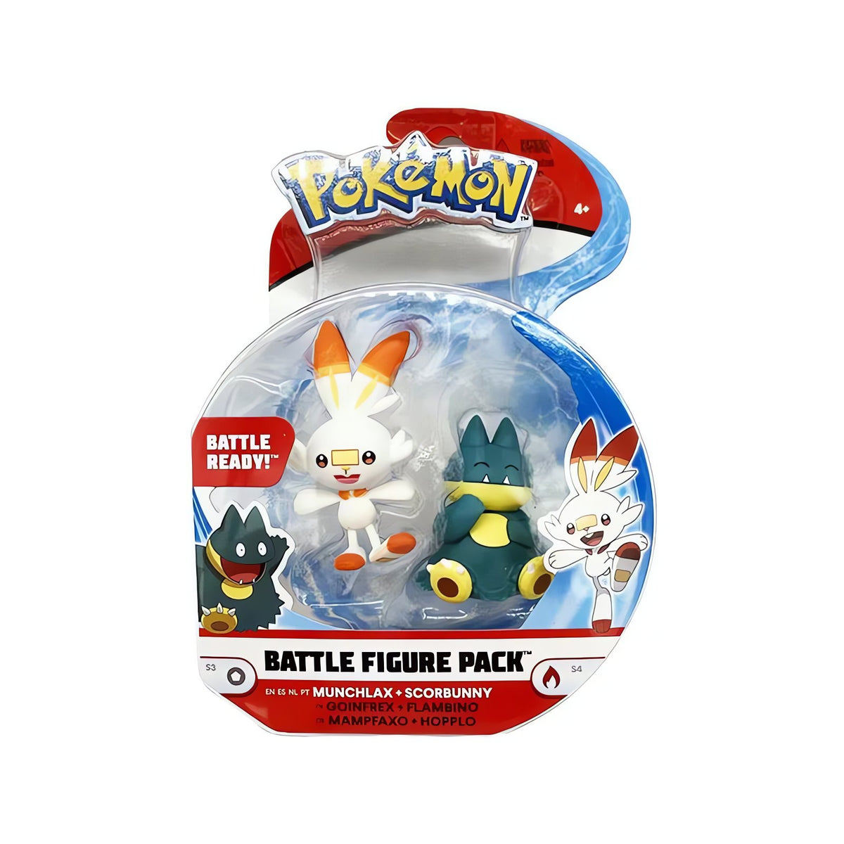 Pokémon battle figures in various designs – Munchlax Scorbunny