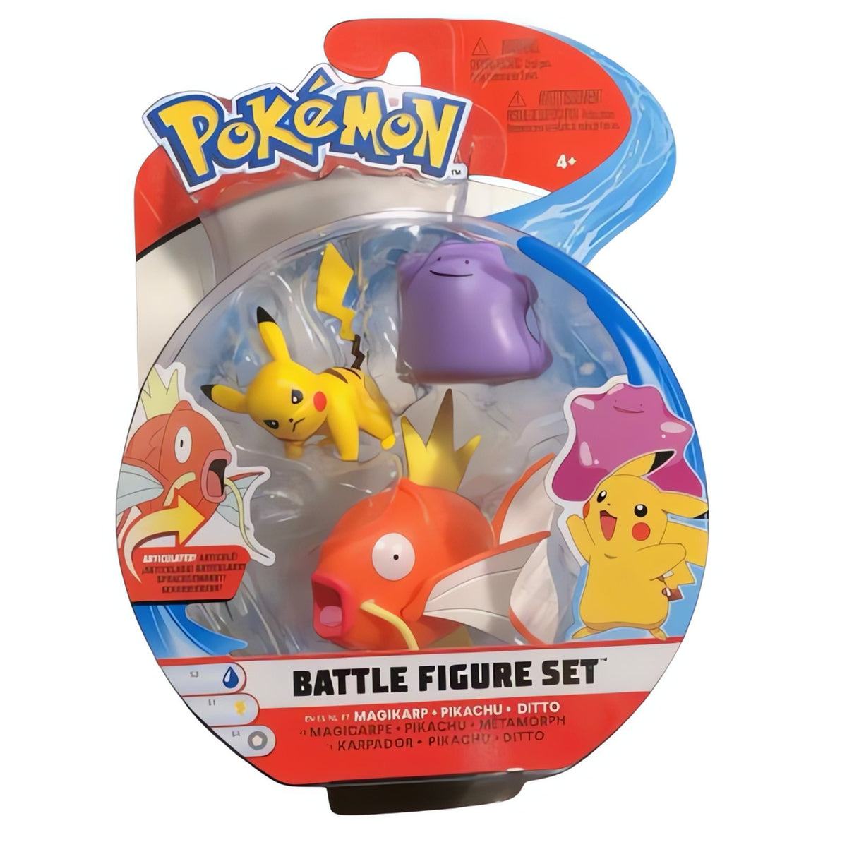Pokémon battle figures in various designs – Pikachu Ditto Magikarp