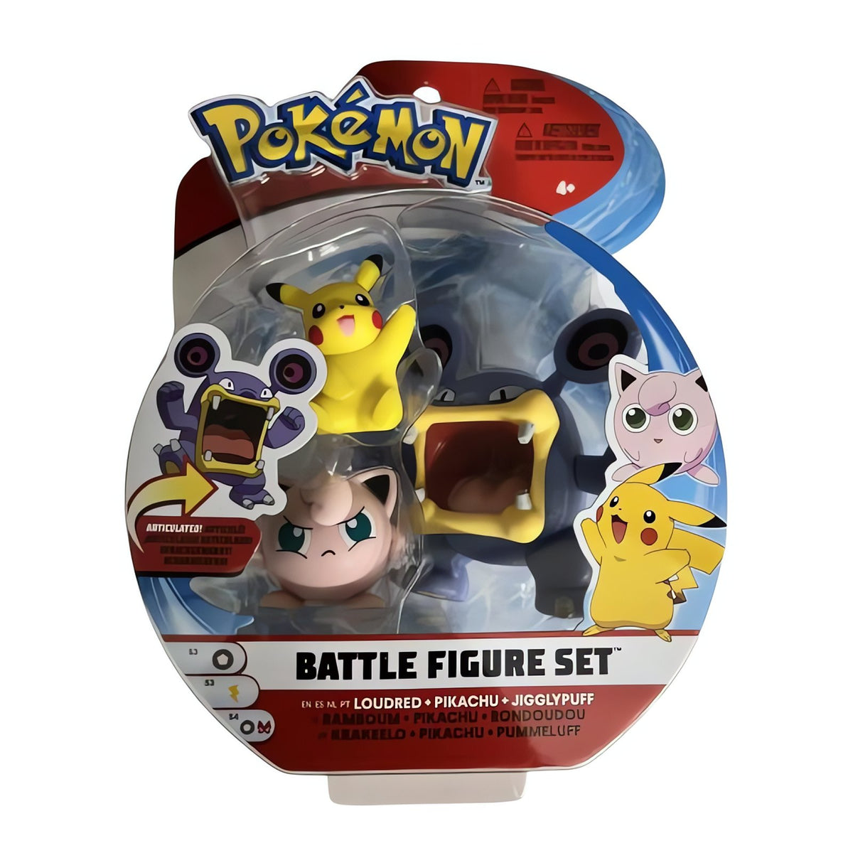 Pokémon battle figures in various designs – Pikachu Jigglypuff Loudred