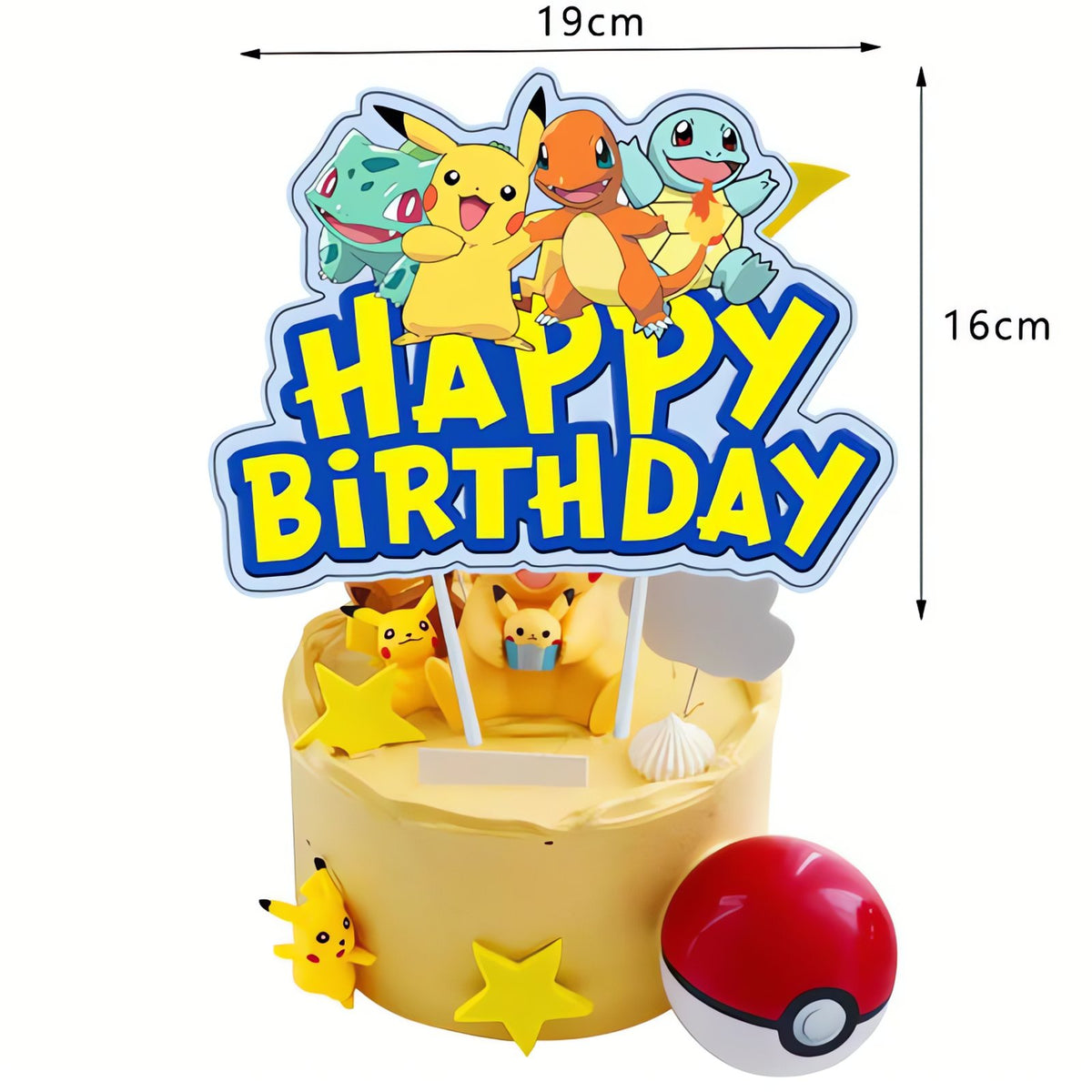 Pokémon Happy Birthday cake topper set – Happy Birthday Set 2