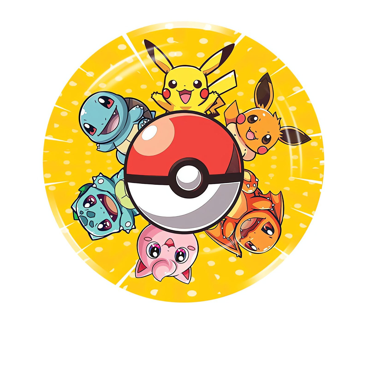 Pokémon birthday party decorations – Plates B, 20cm (10 pieces)