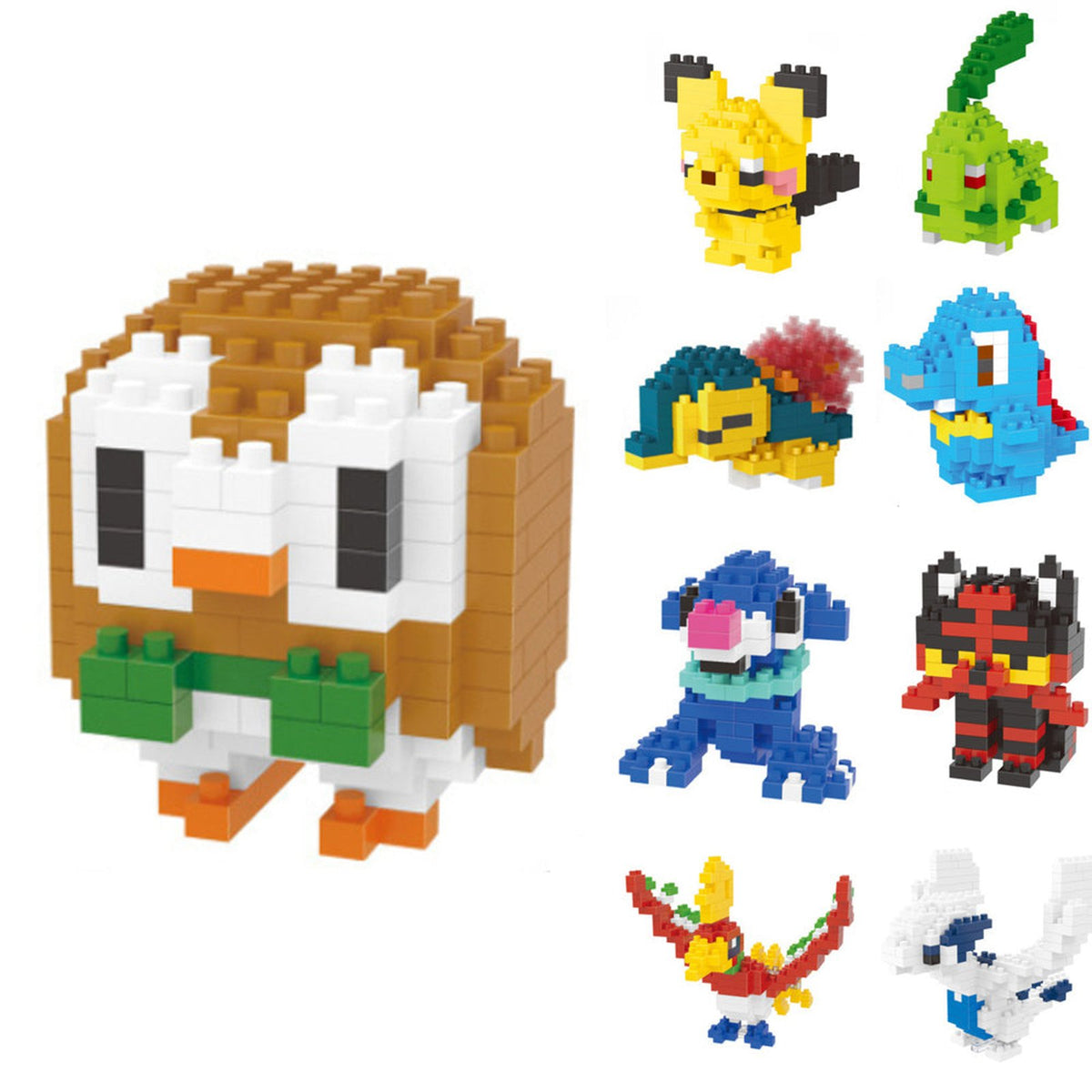Pokémon building block figures, Cyndaquil and Ho-Oh
