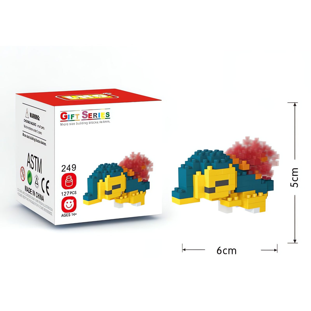 Pokémon building block figures, Cyndaquil and Ho-Oh – Cyndaquil