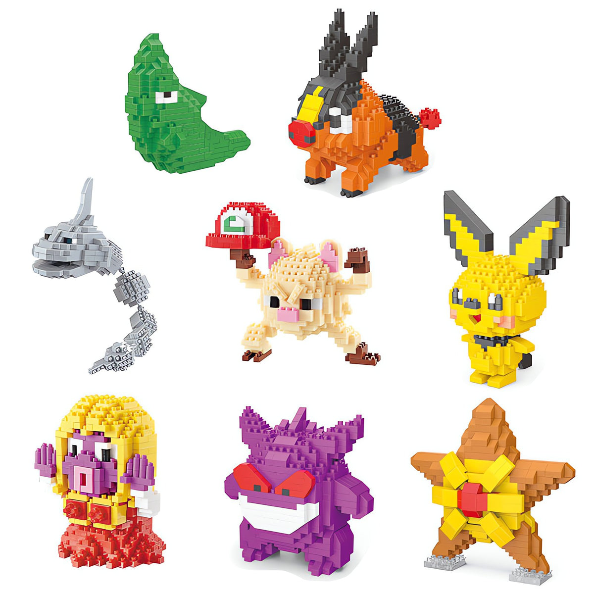 Pokémon building block figures, Gengar and Staryu