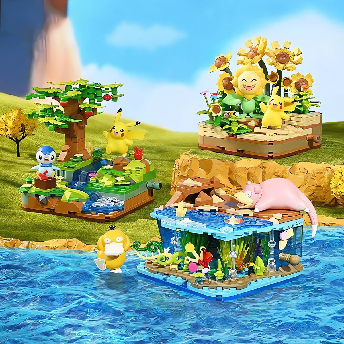 Pokémon building block set with Pikachu