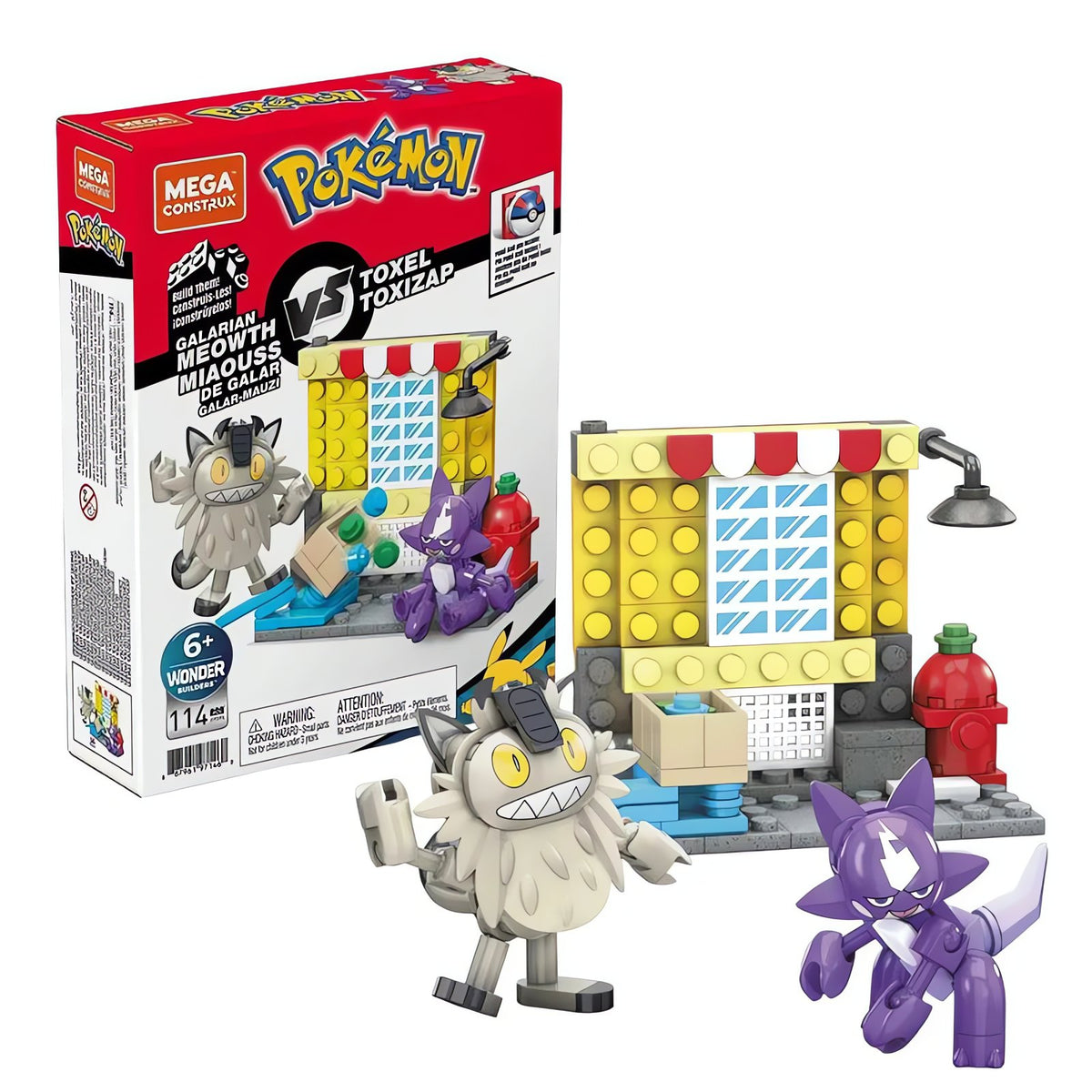 Pokémon interlocking brick building set – Meowth and Toxel