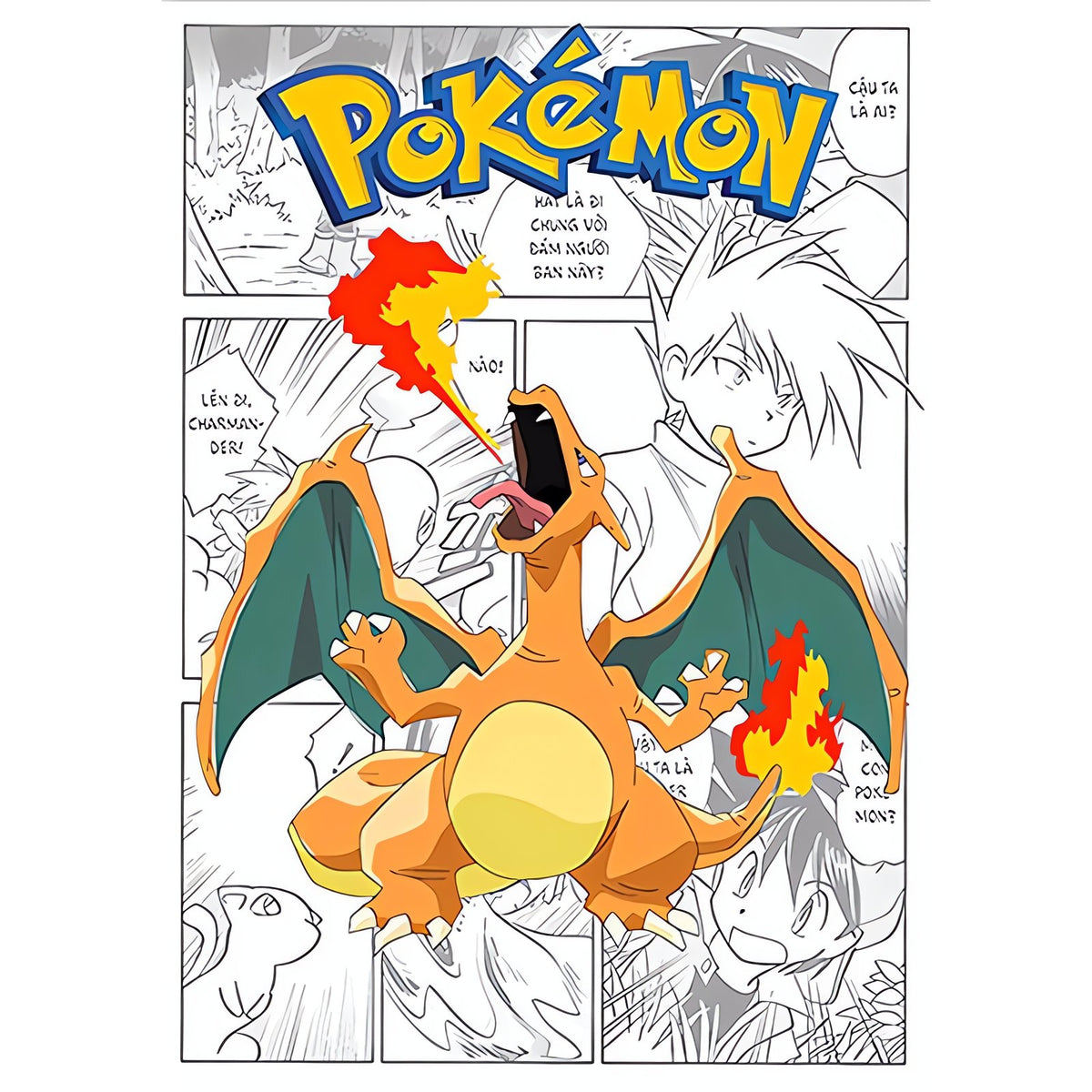 Pokémon comic-style canvas print – Charizard