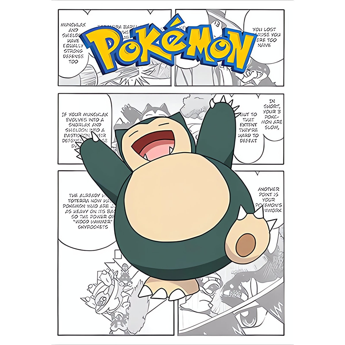 Pokémon comic-style canvas print – Snorlax