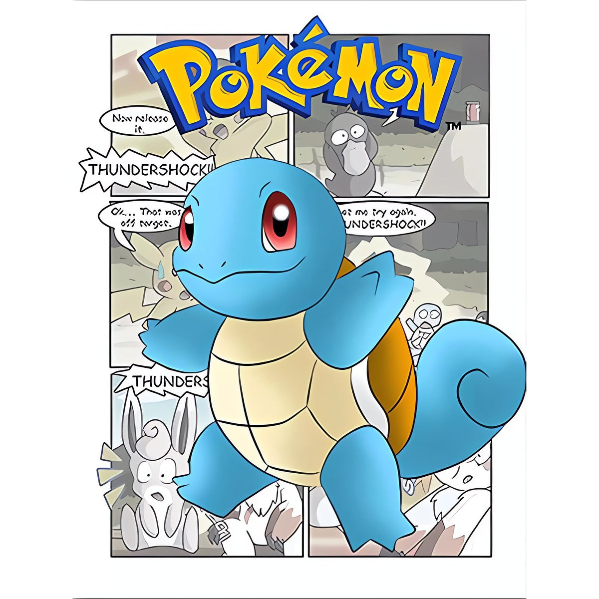 Pokémon comic-style canvas print – Squirtle