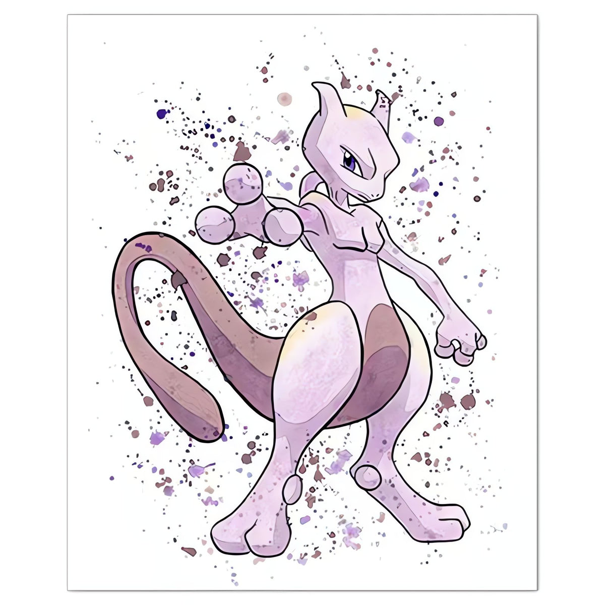 Pokémon canvas wall poster – Mewtwo