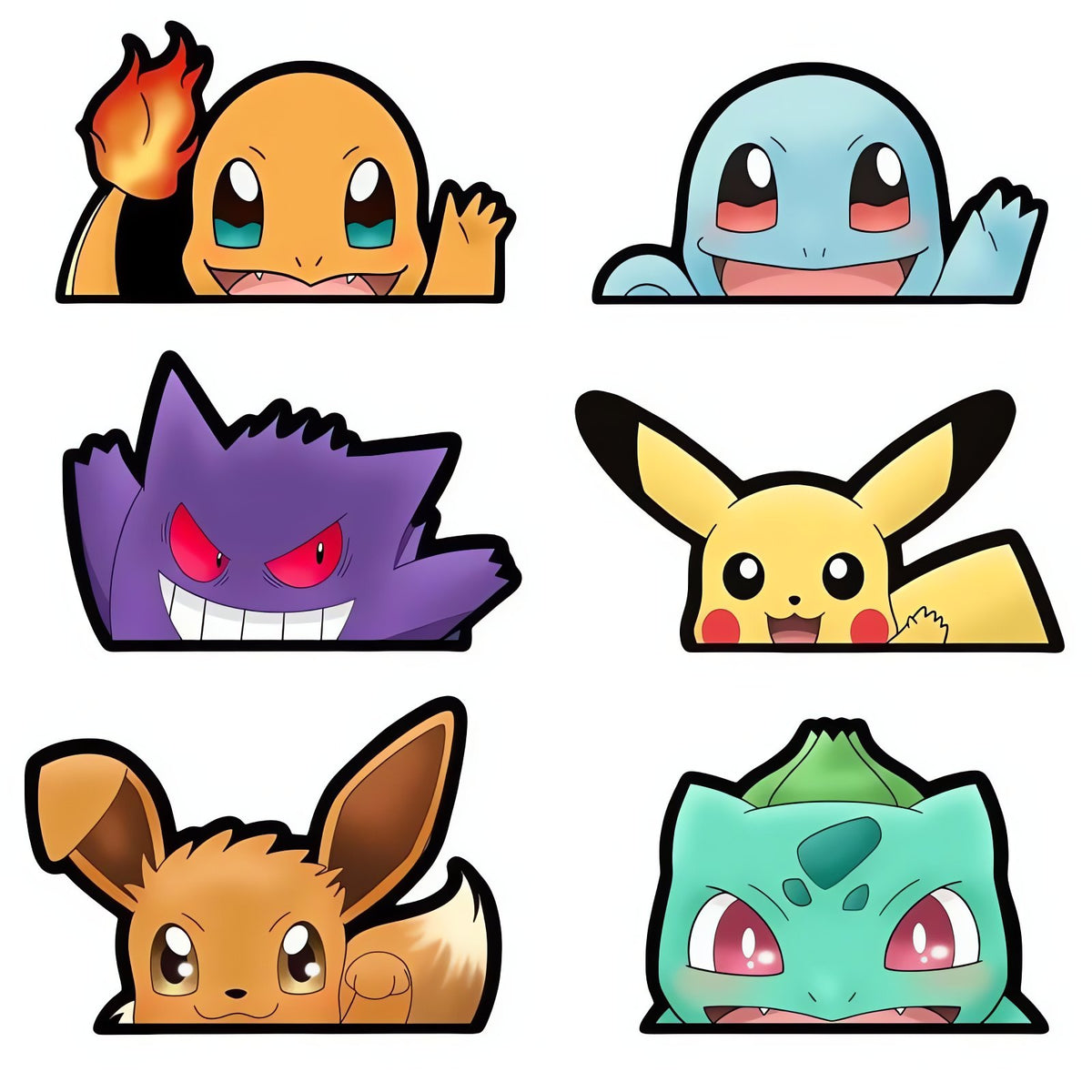 Pokémon car window stickers