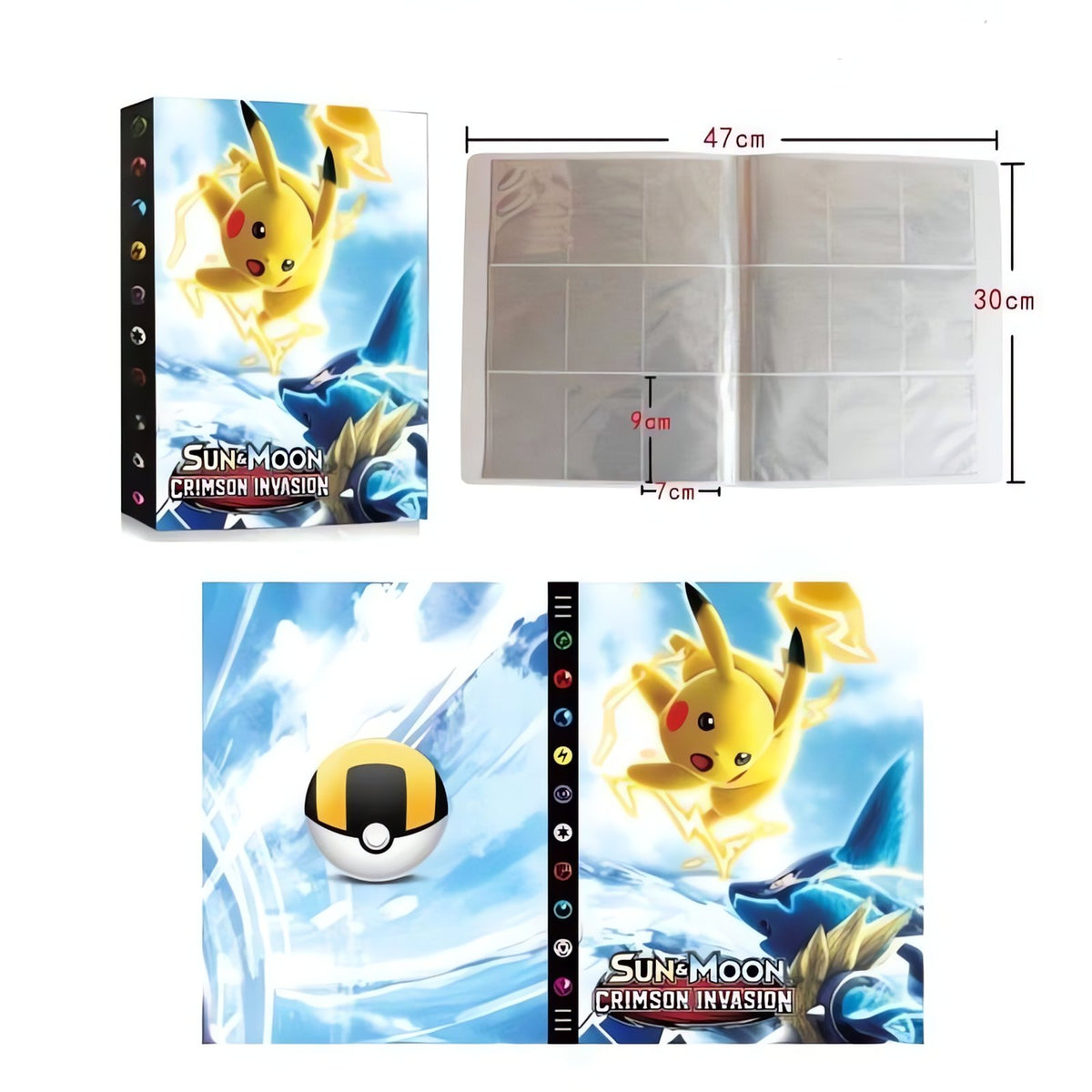 Pokémon card album with colourful cover – D10