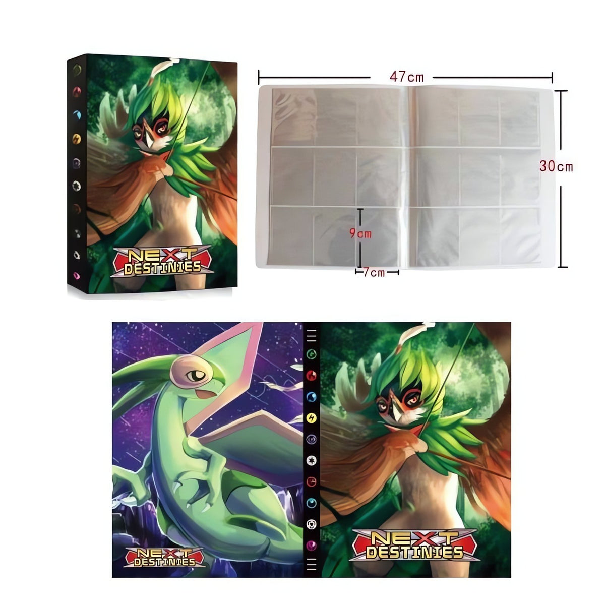 Pokémon card album with colourful cover – D12