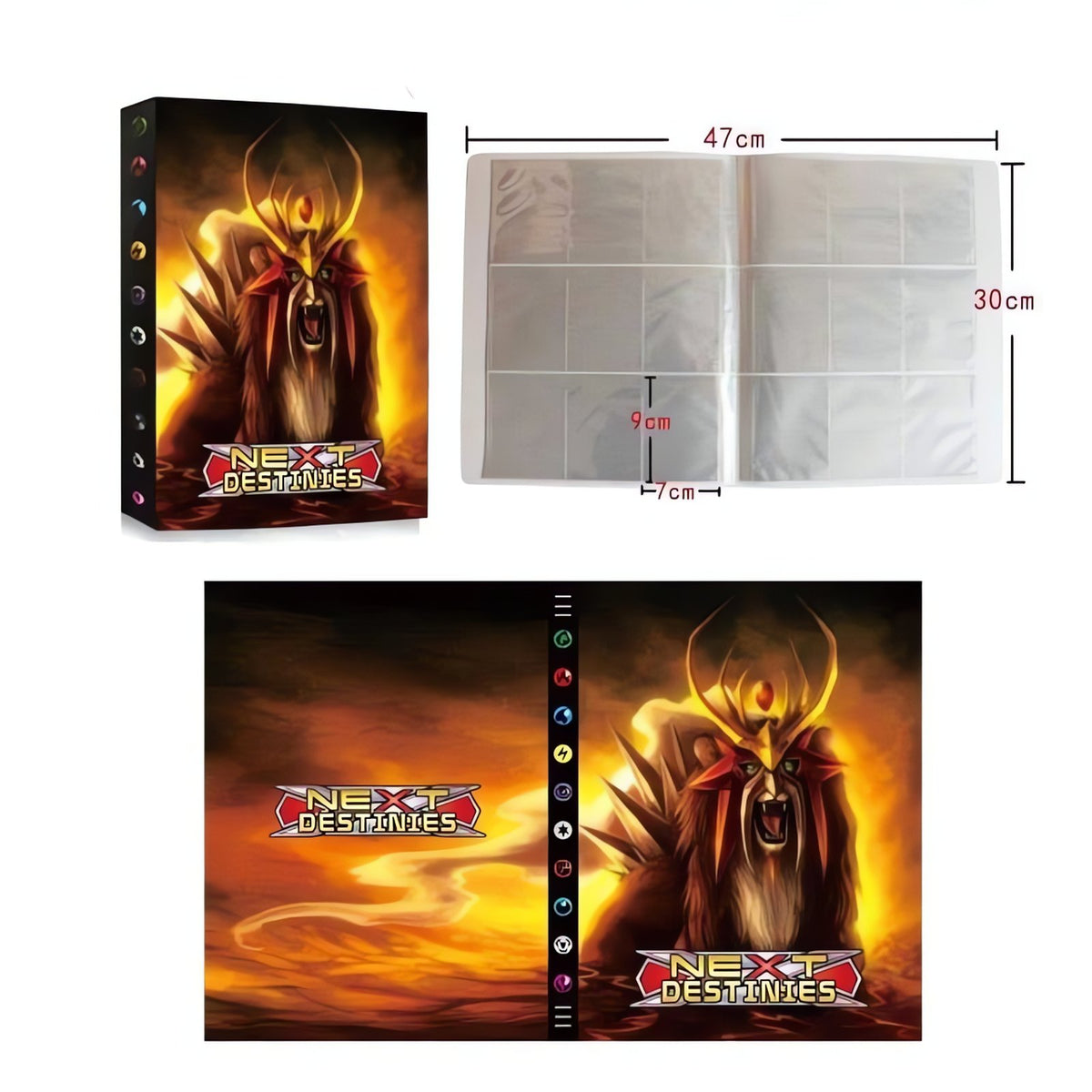 Pokémon card album with colourful cover – D14