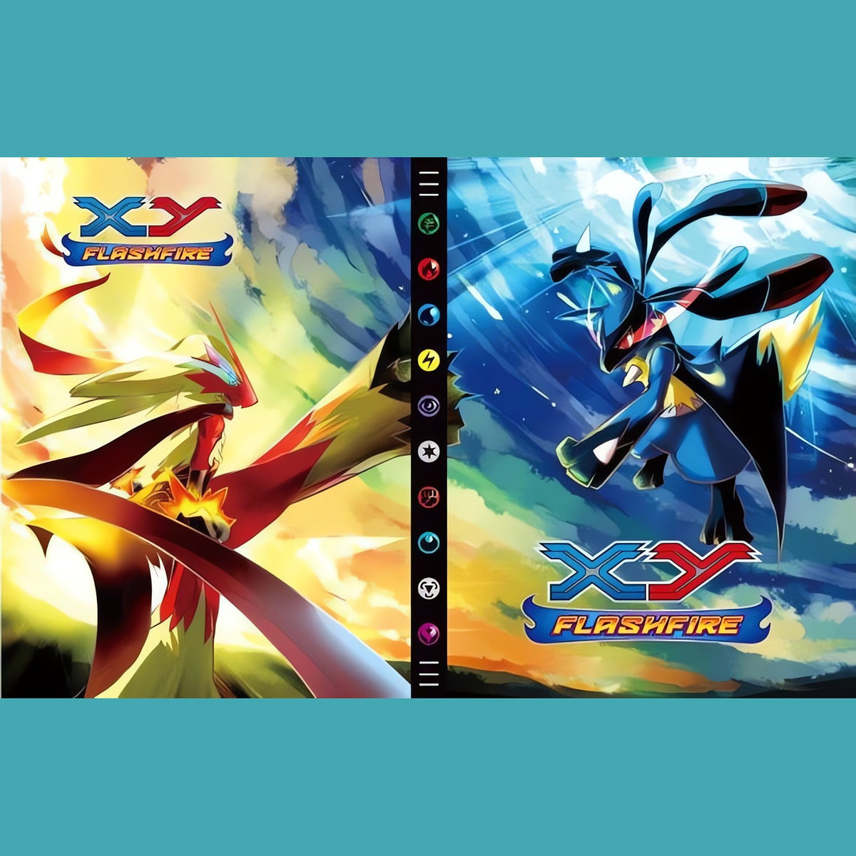 Pokémon card album with colourful cover – D16