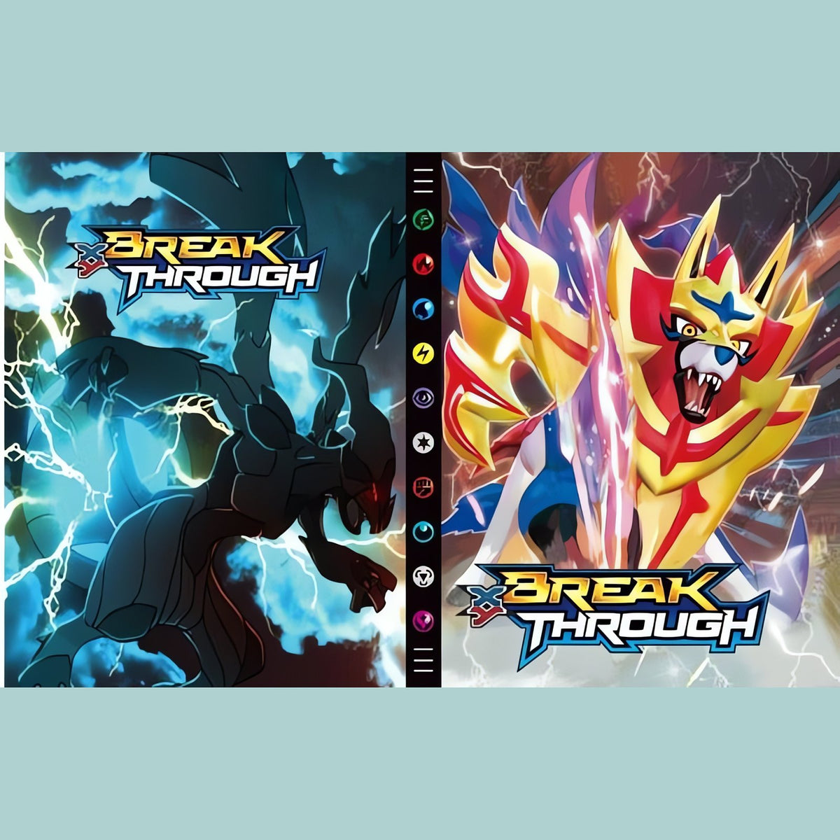 Pokémon card album with colourful cover – D23