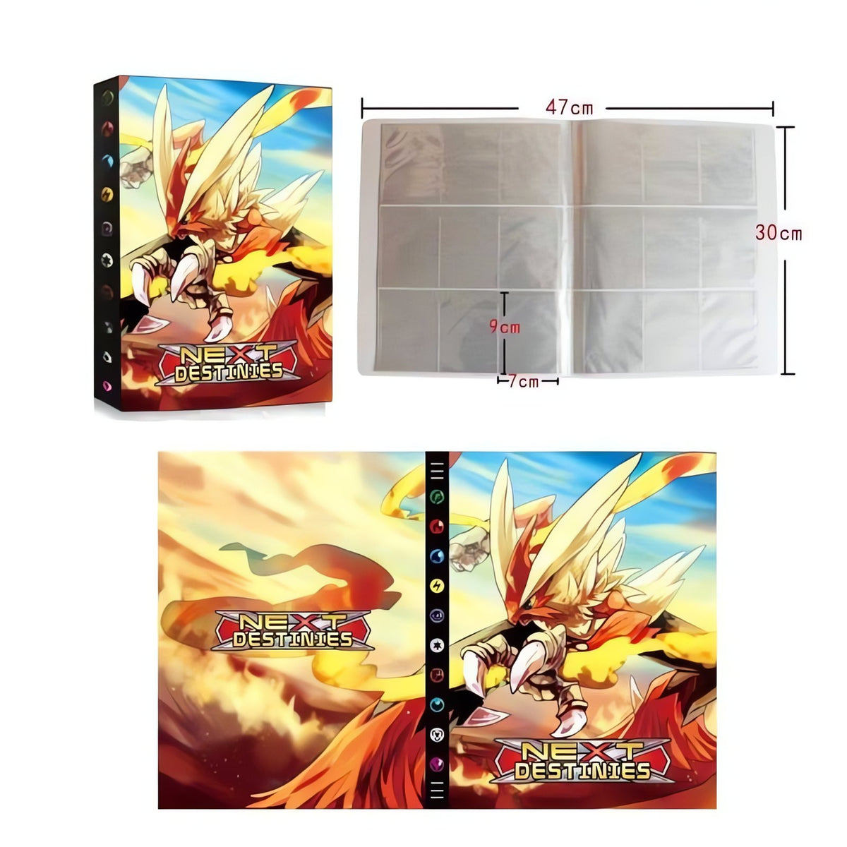 Pokémon card album with colourful cover – D4