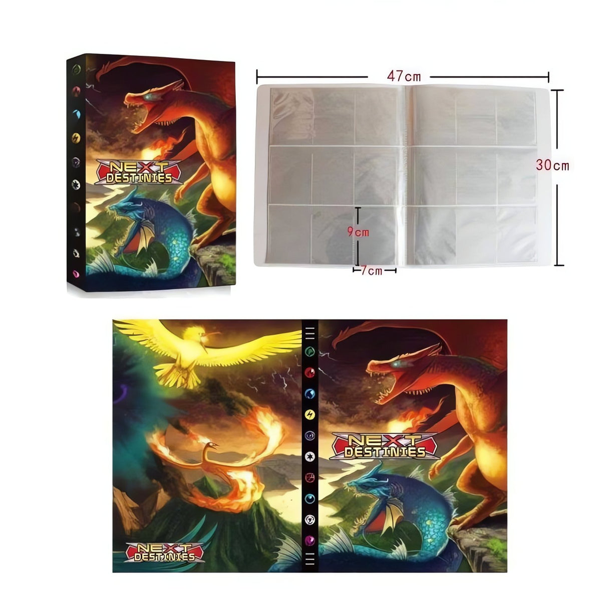 Pokémon card album with colourful cover – D5
