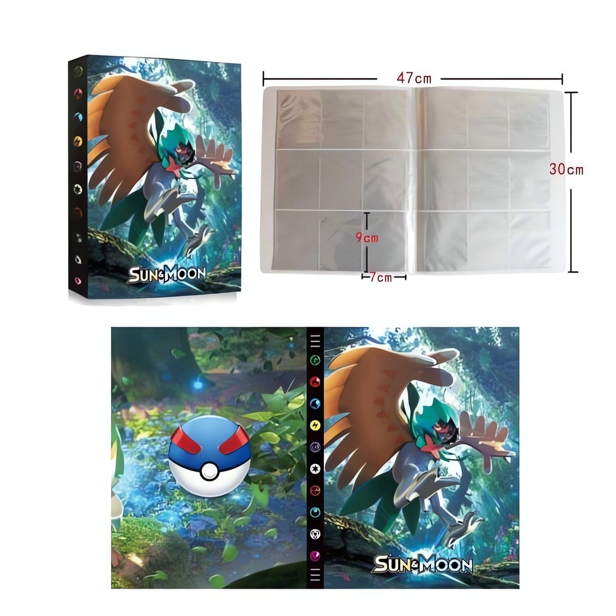 Pokémon card album with colourful cover – D7