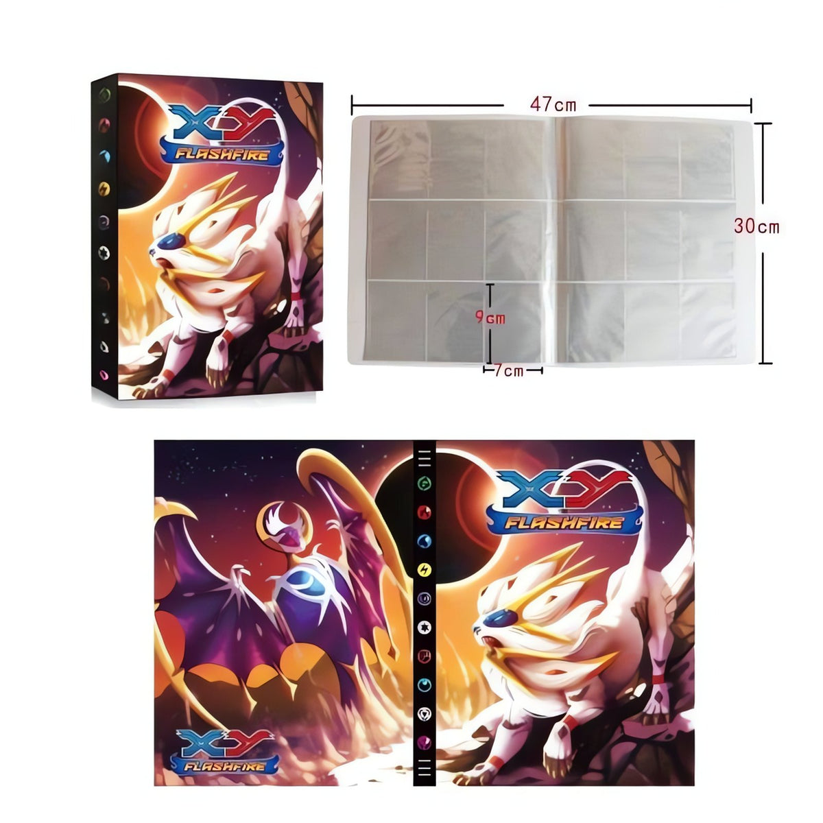Pokémon card album with colourful cover – D9