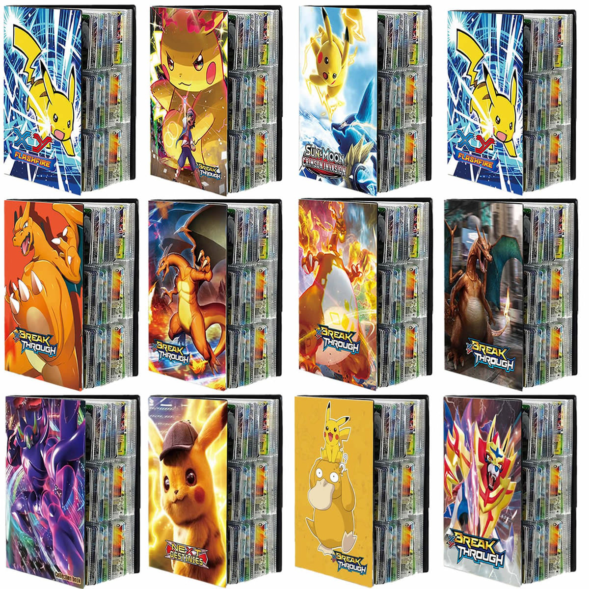 Glossy Pokémon card binder for 432 or 540 cards