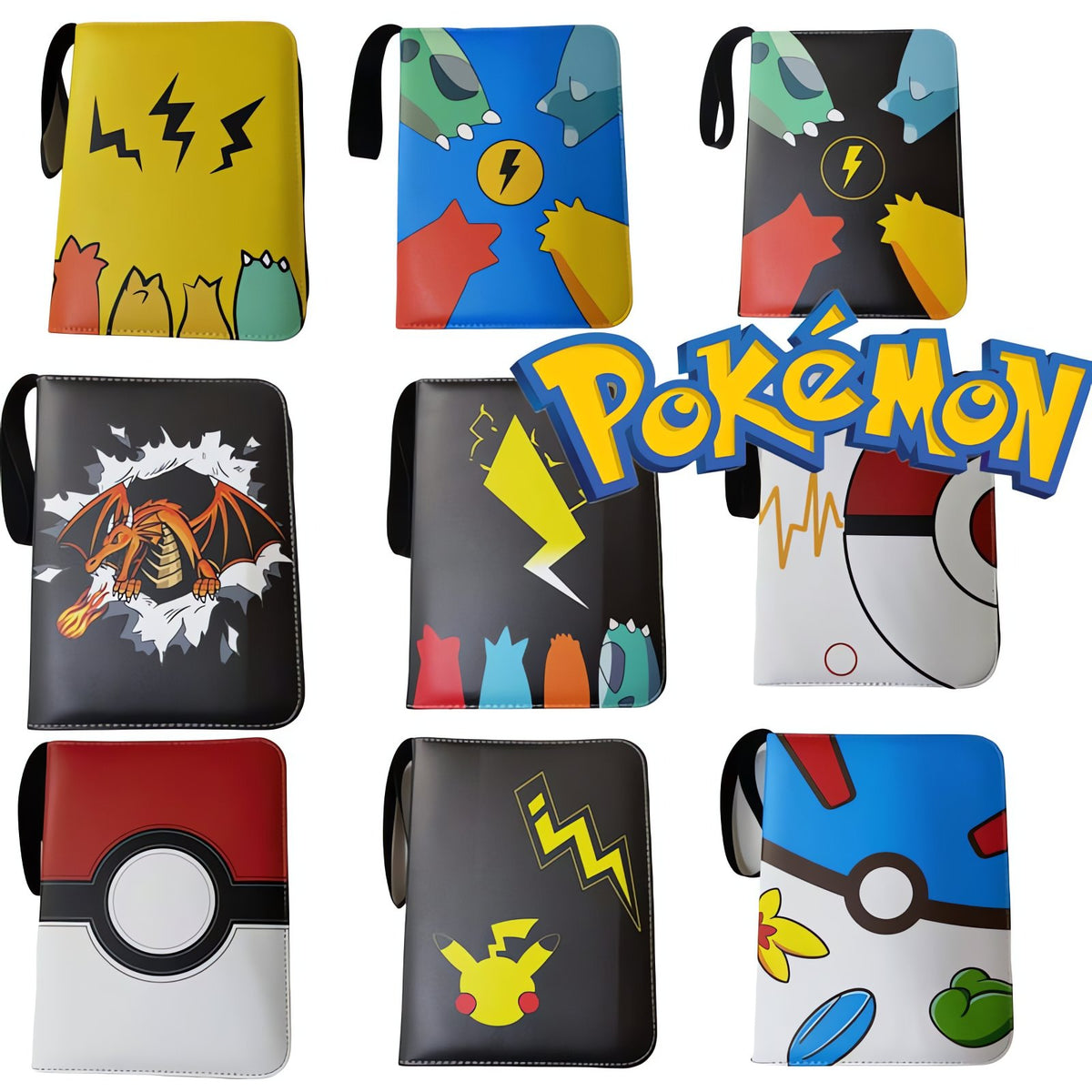 Pokémon A4 card binder with zip