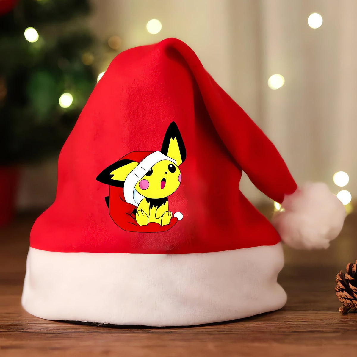 Pokémon Santa hat with Pikachu design – photo 2