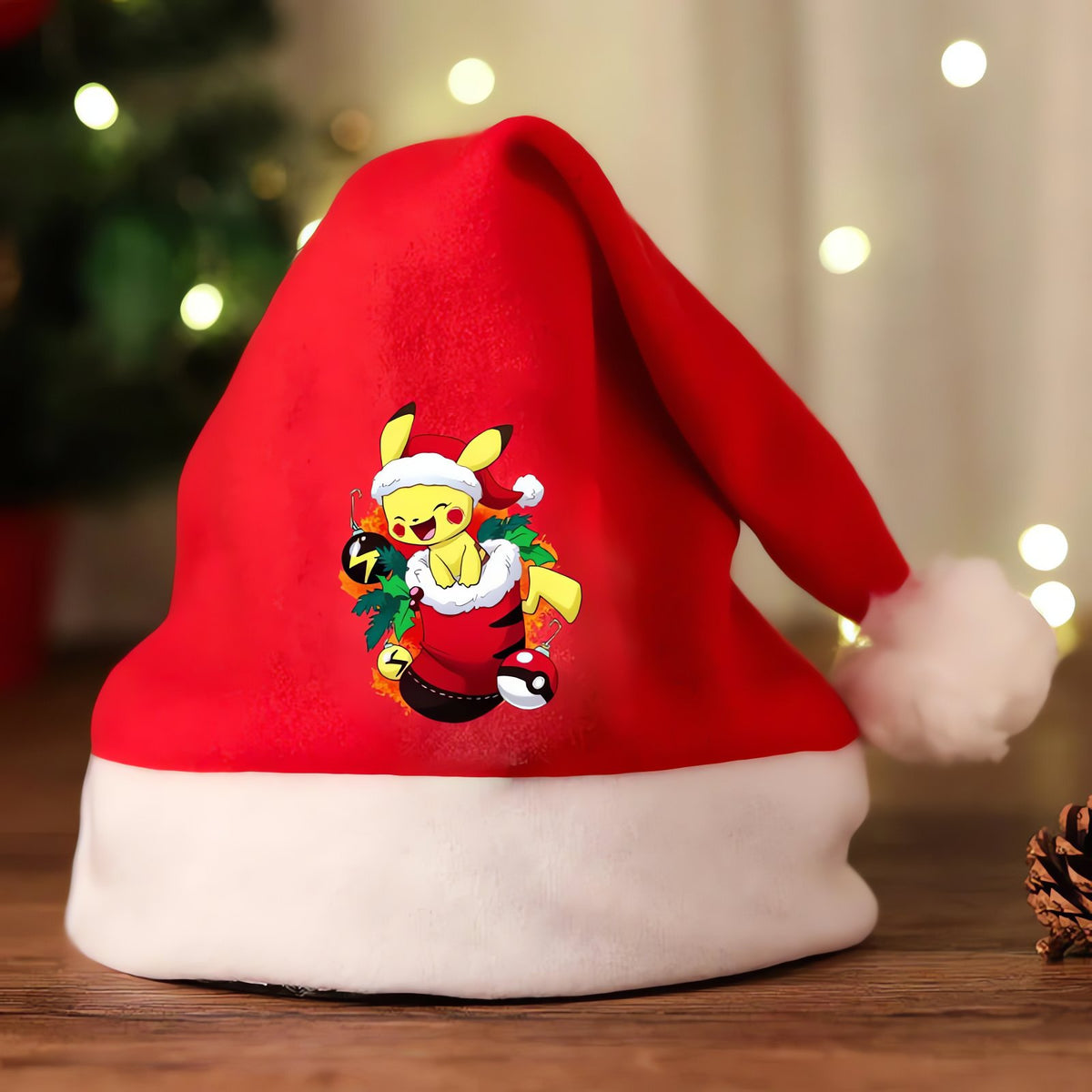Pokémon Santa hat with Pikachu design – photo 4