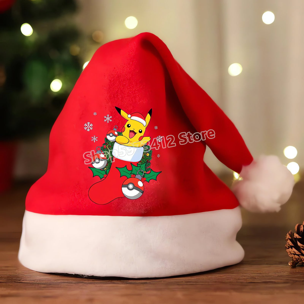 Pokémon Santa hat with Pikachu design – CWJL2305