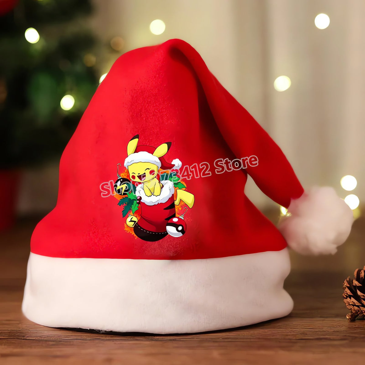 Pokémon Santa hat with Pikachu design – CWJL3005