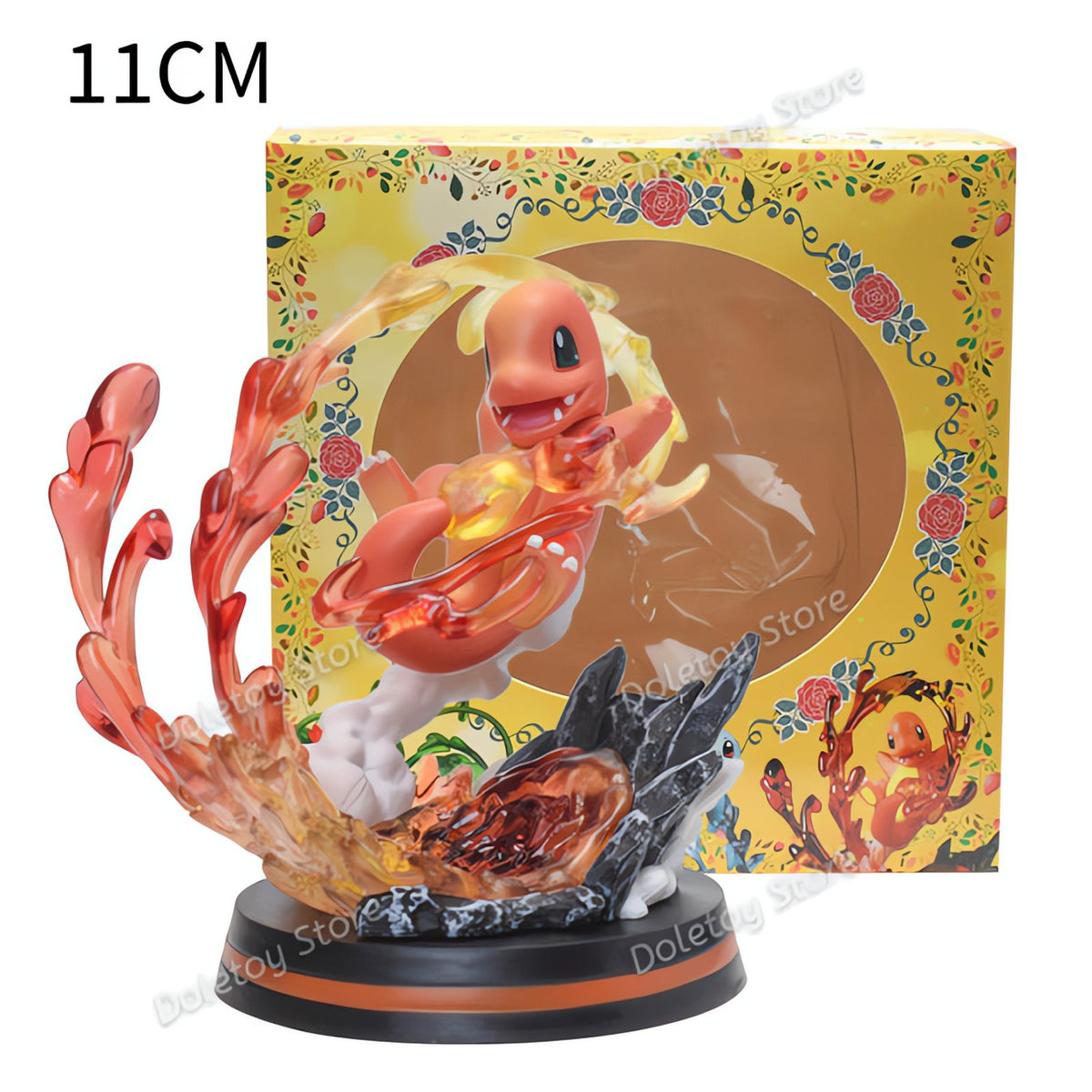 Pokémon collectable figure with swirling transparent plastic – Charmander