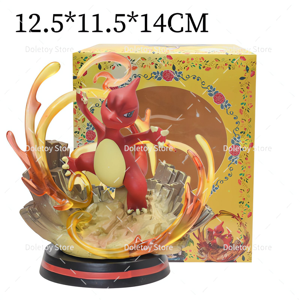 Pokémon collectable figure with swirling transparent plastic – Charmeleon