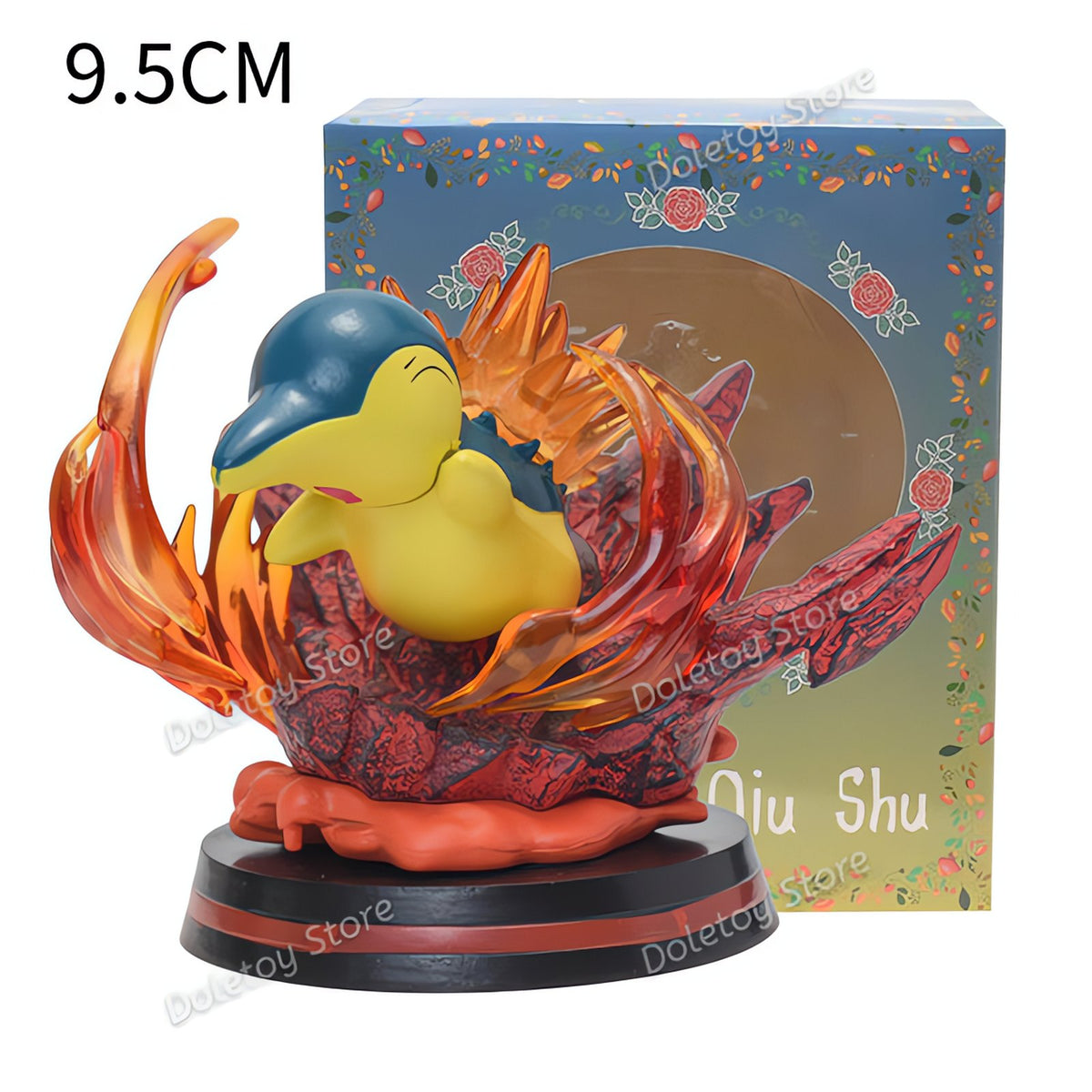 Pokémon collectable figure with swirling transparent plastic – Cyndaquil