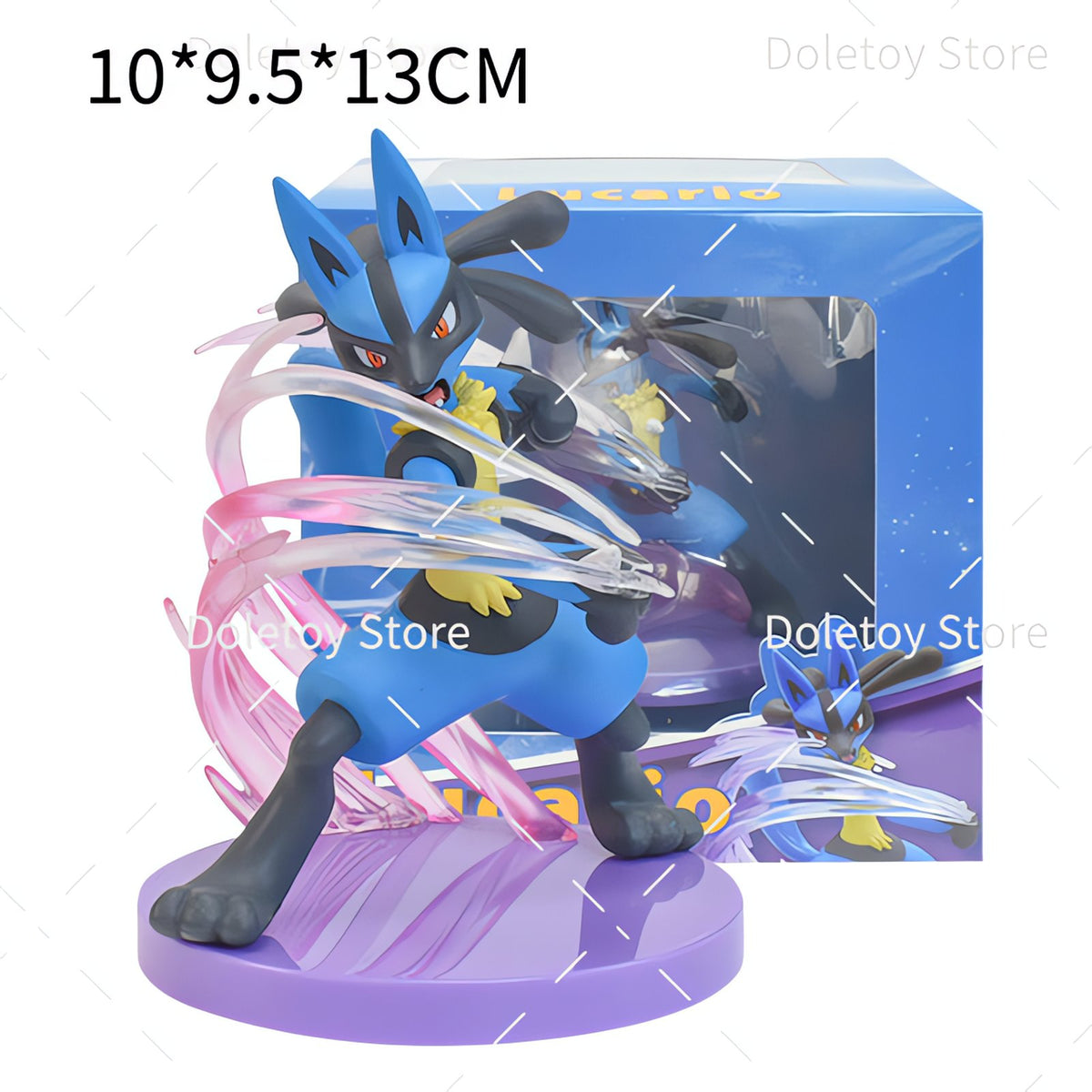 Pokémon collectable figure with swirling transparent plastic – Lucario
