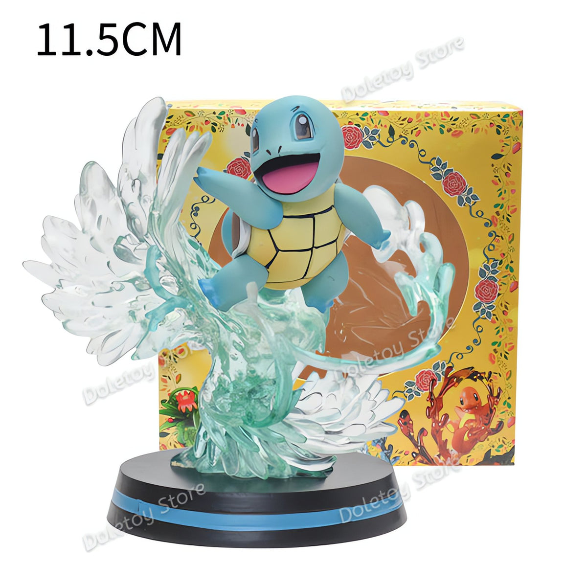 Pokémon collectable figure with swirling transparent plastic – Squirtle