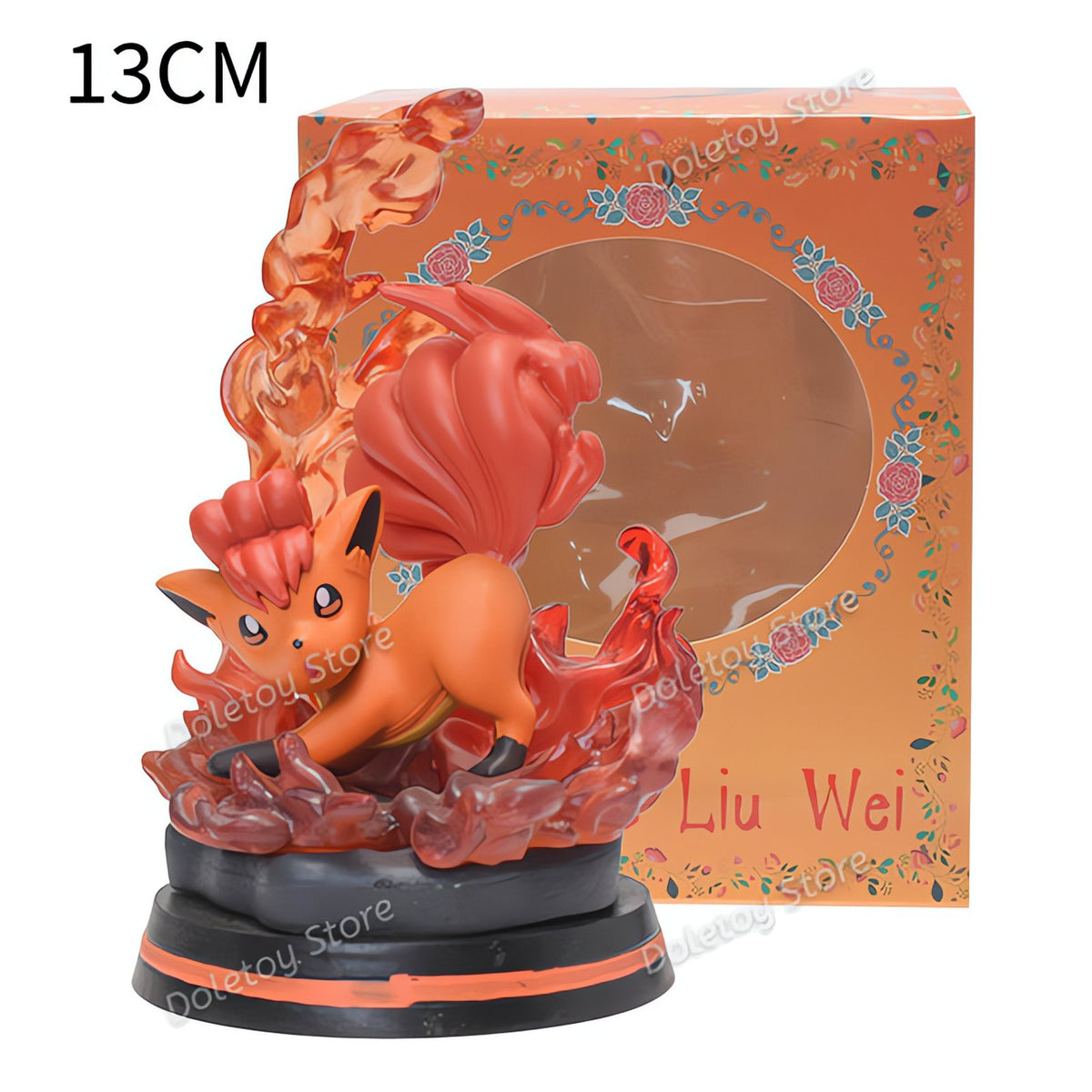 Pokémon collectable figure with swirling transparent plastic – Vulpix