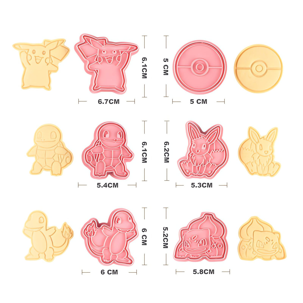 Set of six Pokémon cookie cutters – photo 2