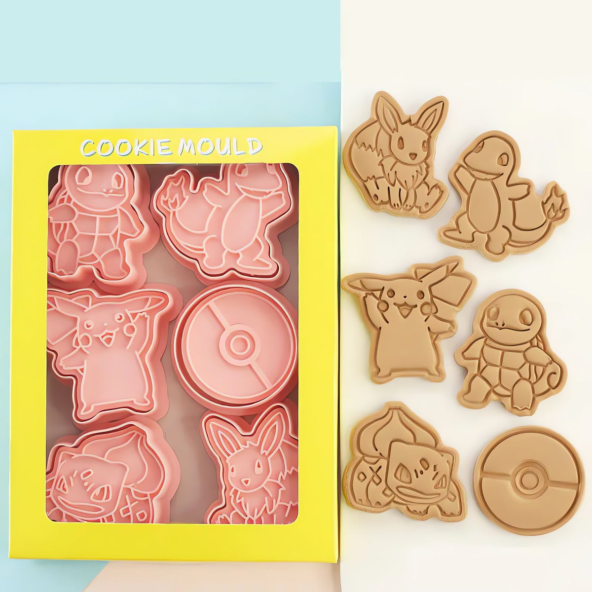 Set of six Pokémon cookie cutters – Set of 6 with Box A