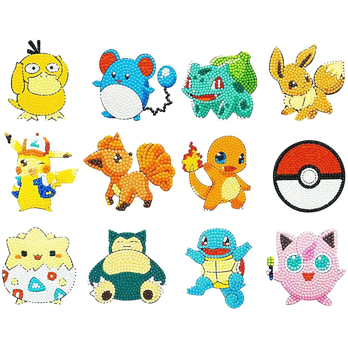 Pokémon diamond DIY sticker with Pikachu – Pikachu