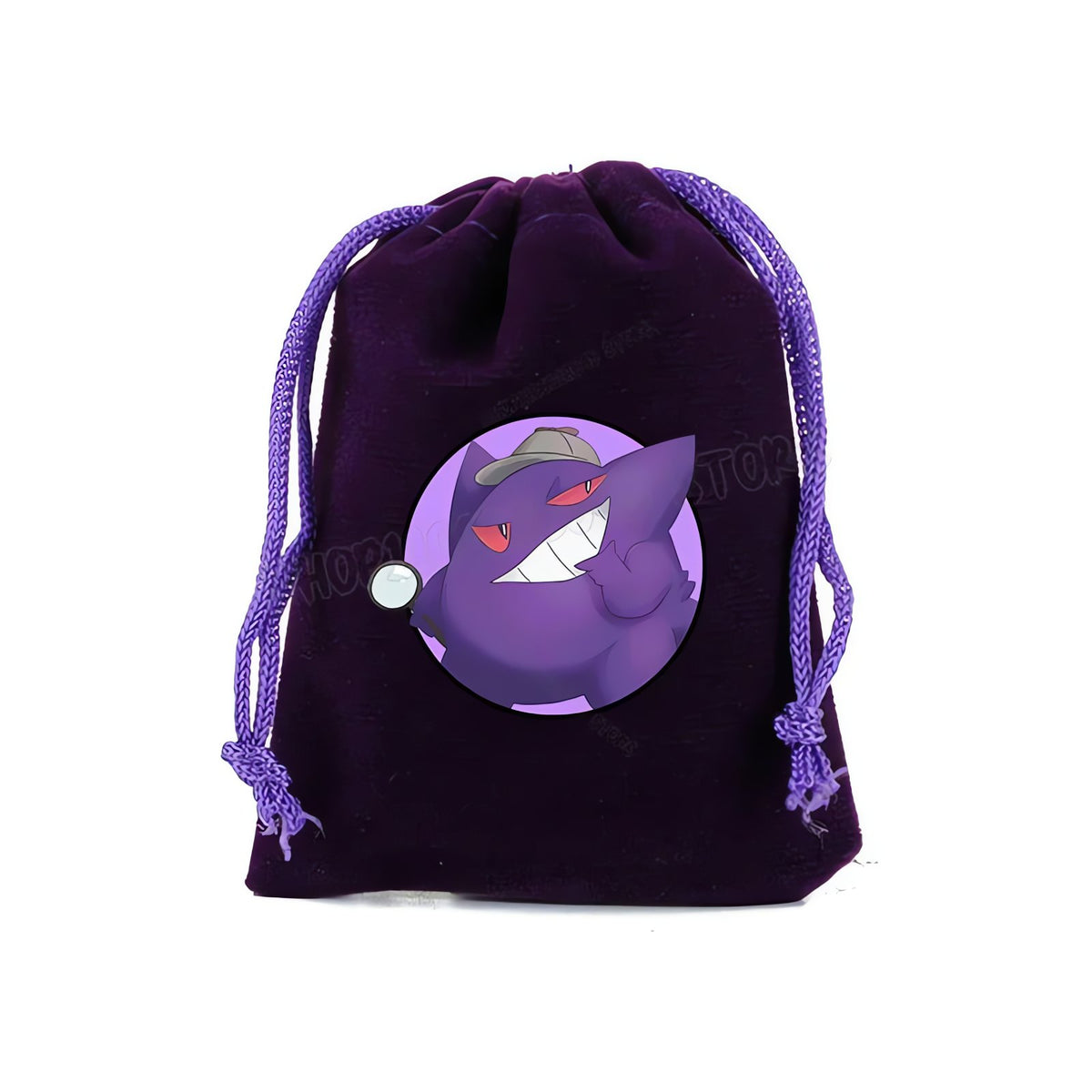 Pokémon canvas drawstring bag – Black Gengar