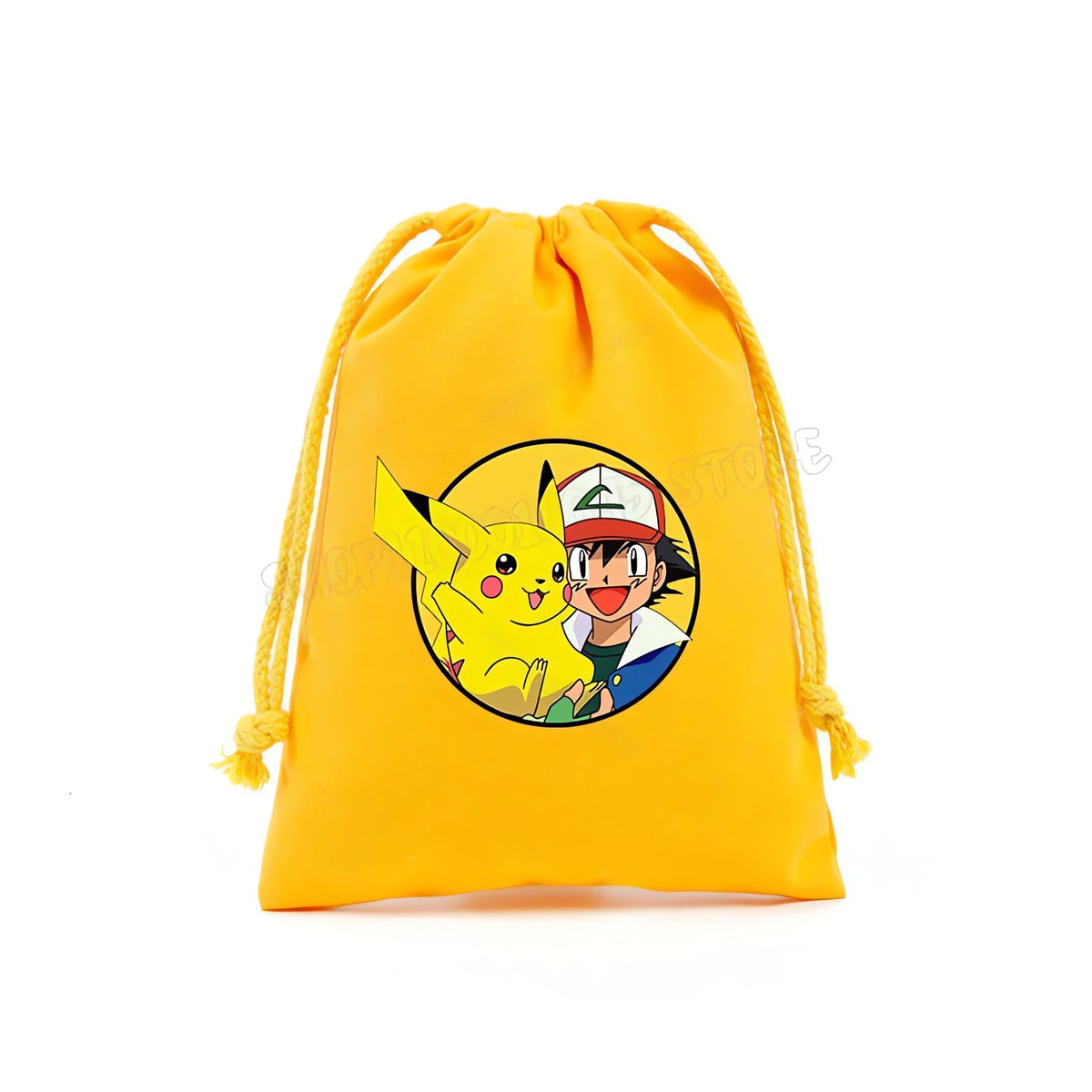 Pokémon canvas drawstring bag – Yellow Ash & Pikachu