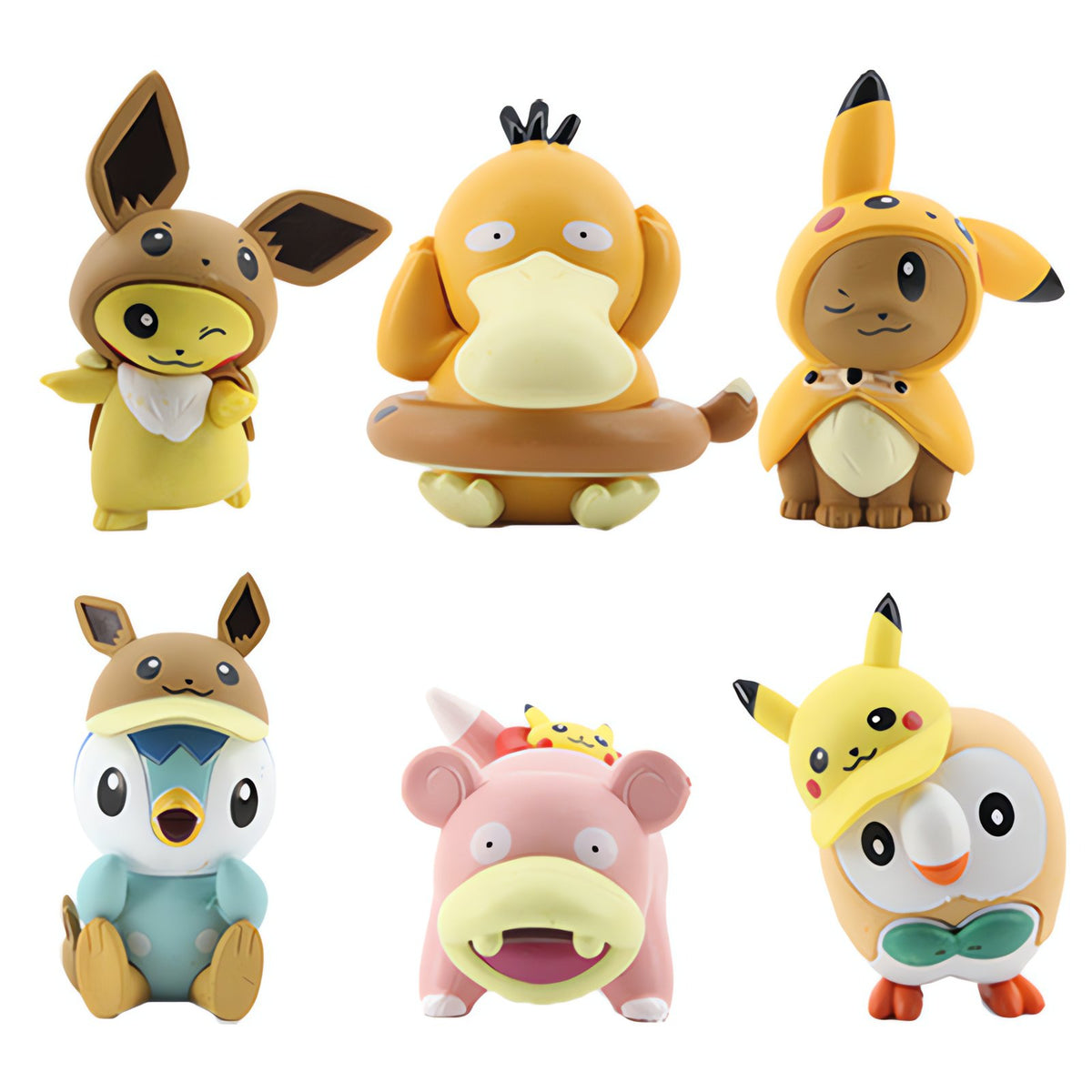 Set of six Pokémon figures dressed as other Pokémon