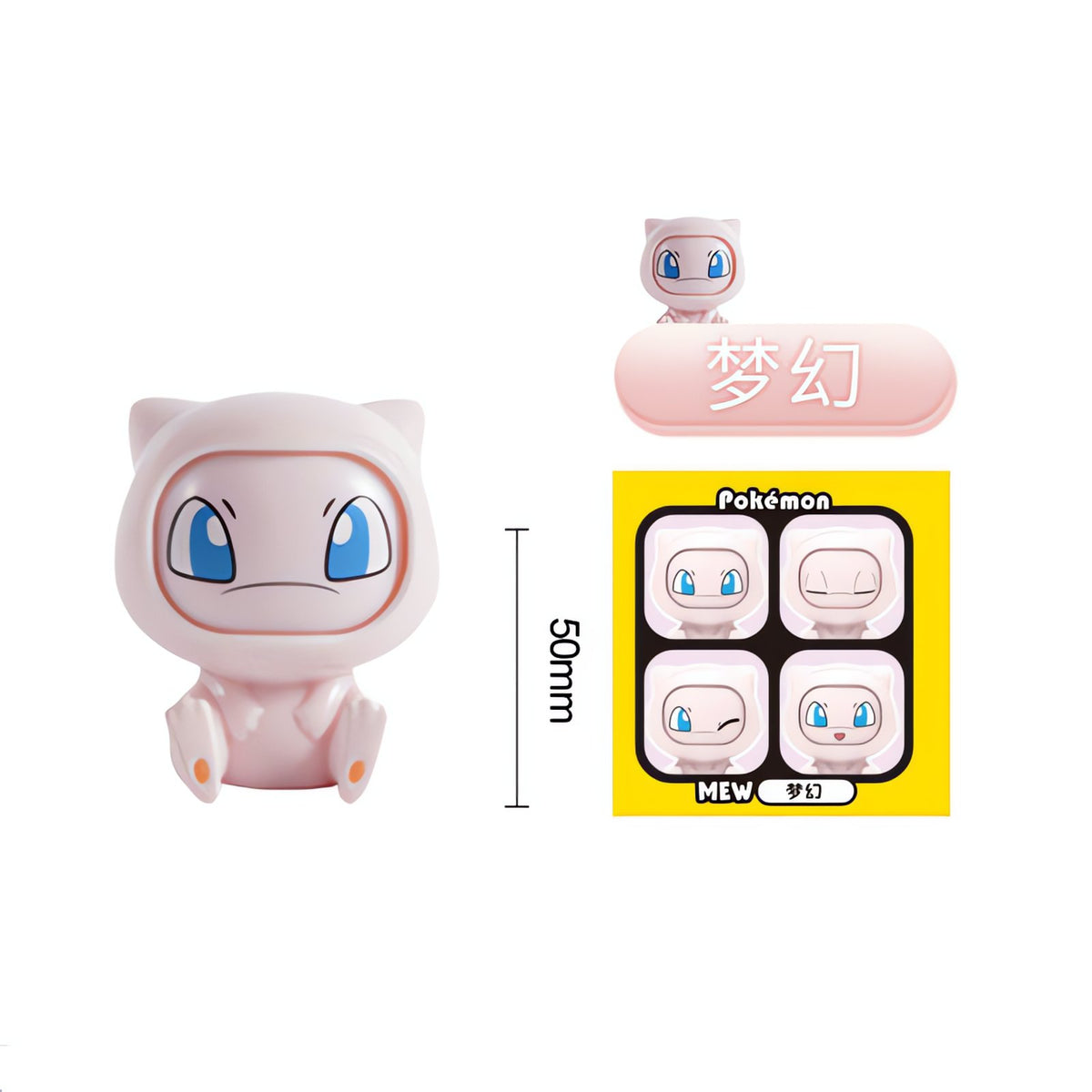 Pokémon face-changing collectable figure, 5cm – Mew
