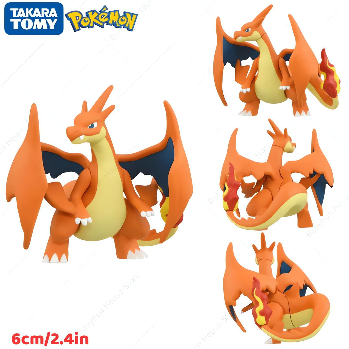 Pokémon figures, Ditto and Jigglypuff designs – Mega Charizard Y