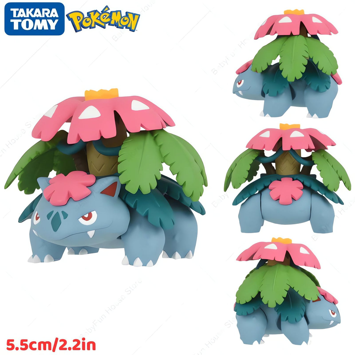 Pokémon figures, Ditto and Jigglypuff designs – Mega Venusaur