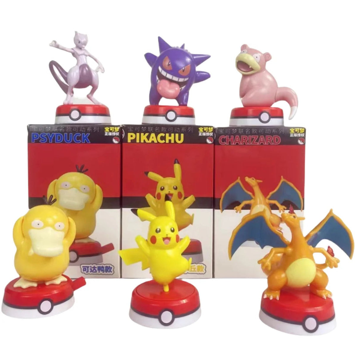 Set of six Pokémon figures on Poké Ball bases – photo 5