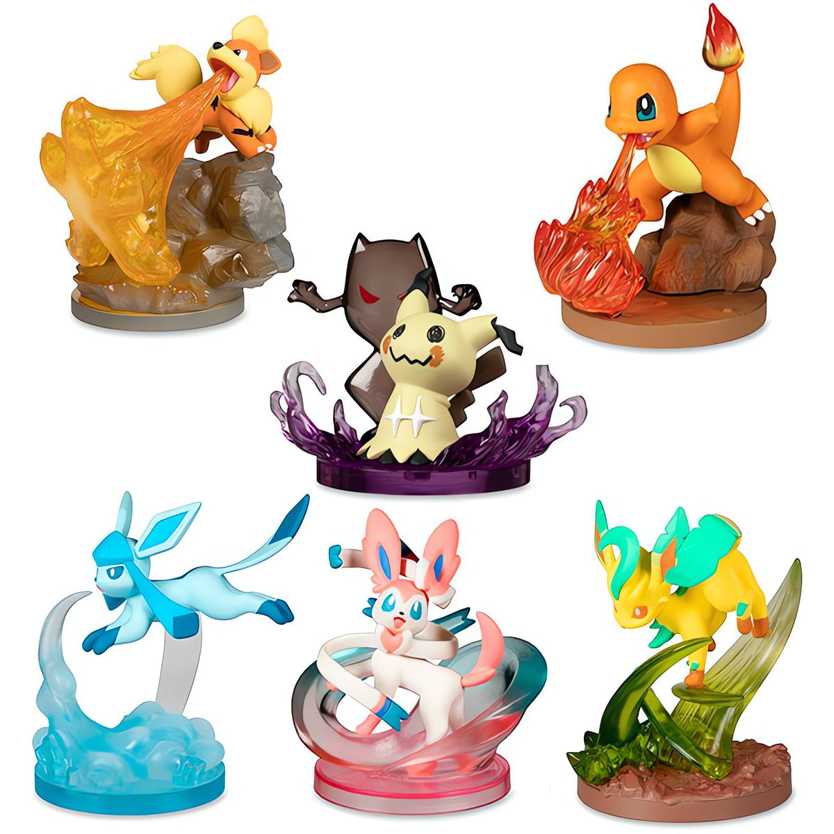 Set of six Pokémon figures
